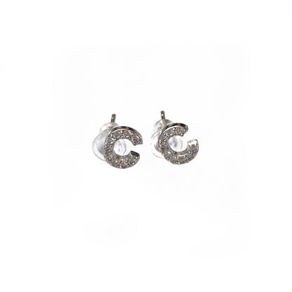 Silver Initial Studs