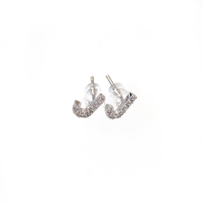 Silver Initial Studs