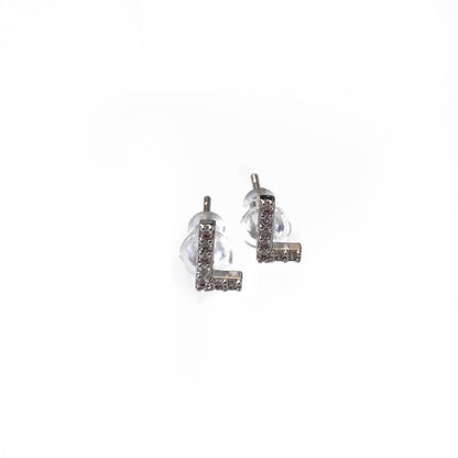 Silver Initial Studs