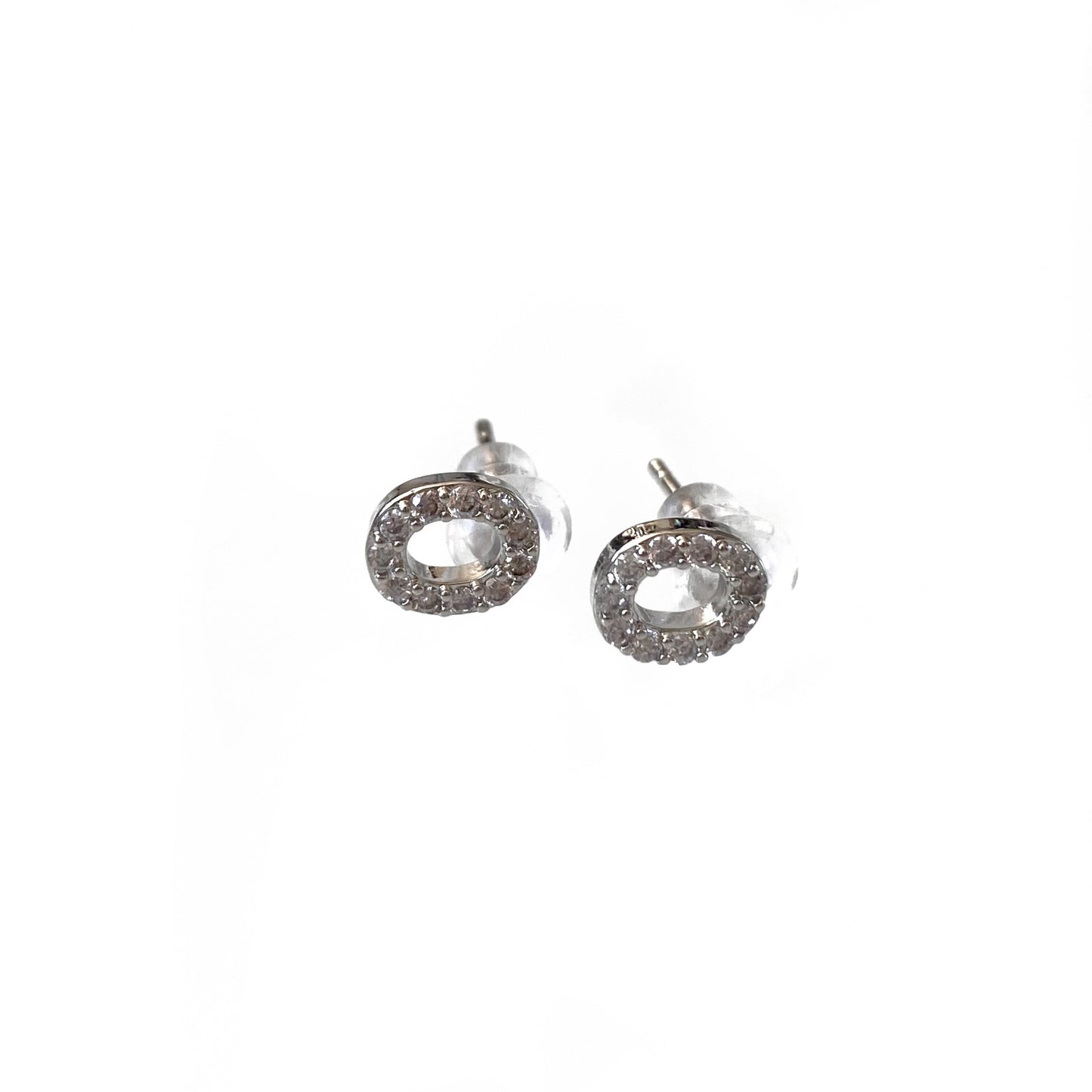 Silver Initial Studs