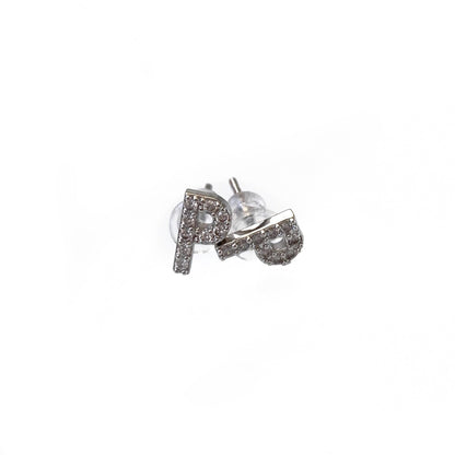 Silver Initial Studs