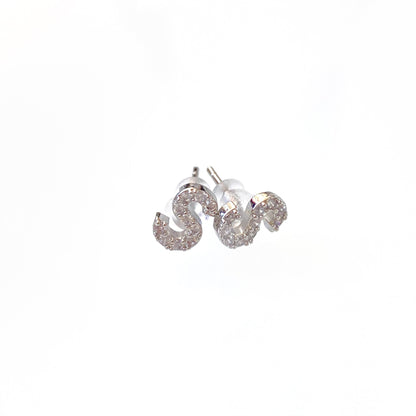 Silver Initial Studs