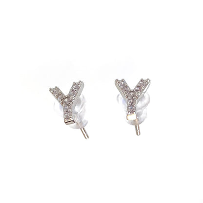 Silver Initial Studs