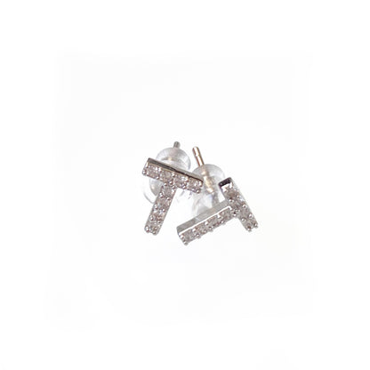 Silver Initial Studs