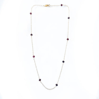 Garnet Wire Wrapped Necklace