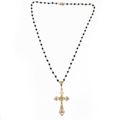 Black Onyx Cross Necklace