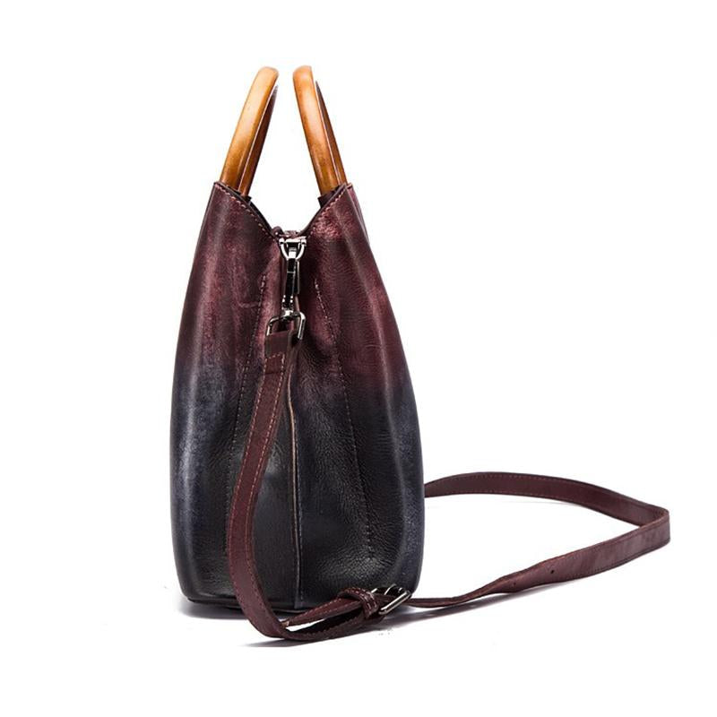 WAVE Grain Leather Shoulder Bag ~ Green