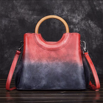 WAVE Grain Leather Shoulder Bag ~ Green