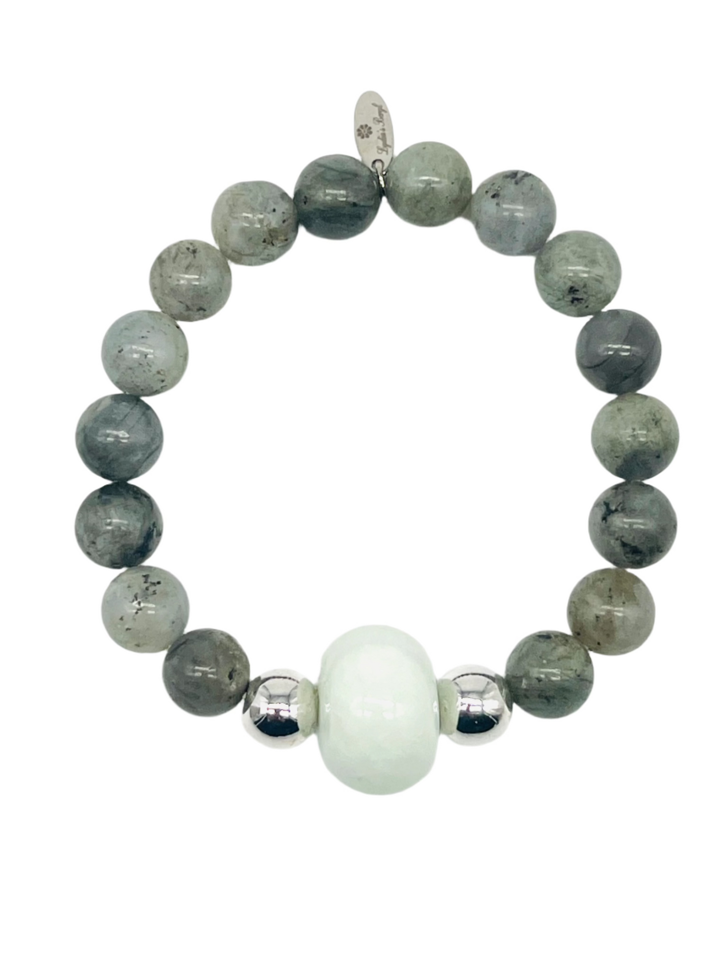Labradorite, Jade, and Hematite Bracelet