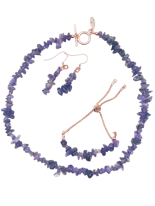 Amethyst Necklace Set