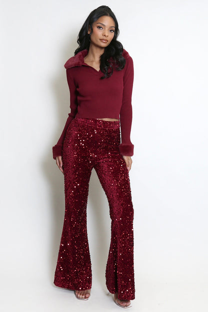 CELESTE SEQUIN TROUSERS