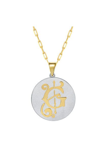 Fancy Initial Pendant Necklace by Saints & Saviors