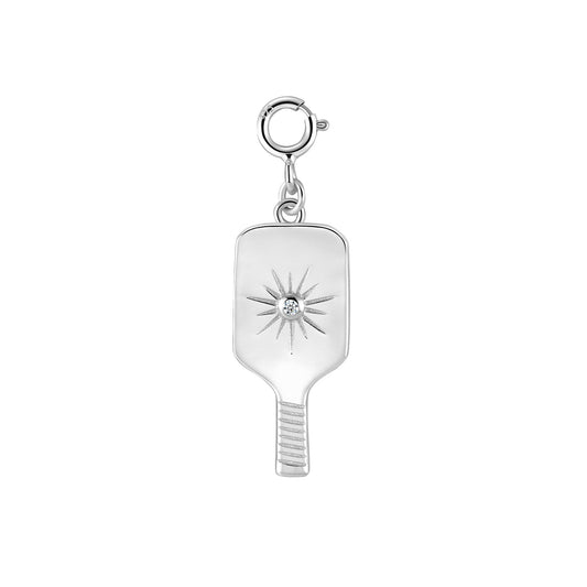 Pickleball Dainty Paddle Charm in Silver