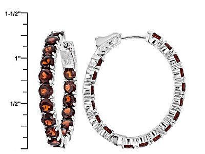 Garnet Inside Outside Hoops