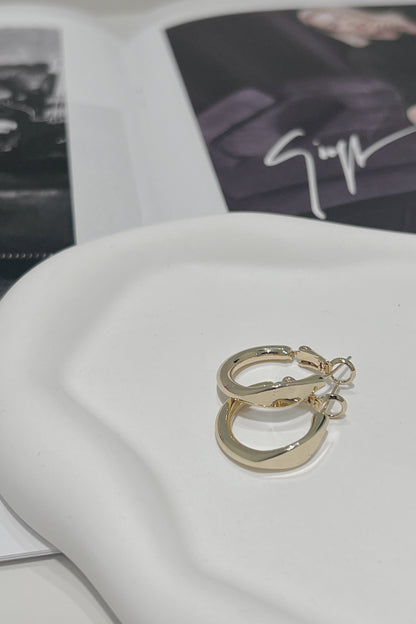 Gold Small Hoop Minimalist Earrings
