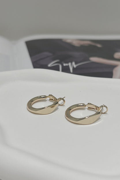 Gold Small Hoop Minimalist Earrings