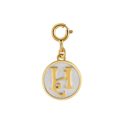 Saints Dainty Fancy Initial Clip on Pendant A-Z