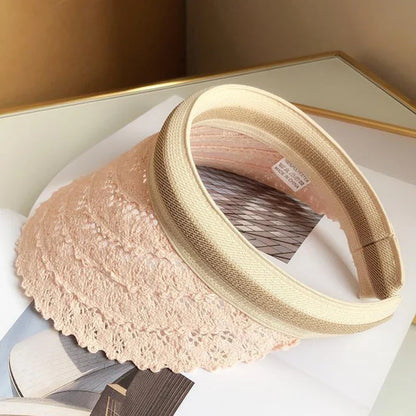 2025 New women summer sun visor wide-brimmed beach hat