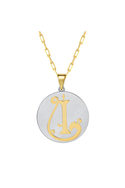 Fancy Initial Pendant Necklace by Saints & Saviors