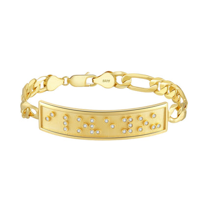 Touchstone I Love You ID Link Bracelet in Gold