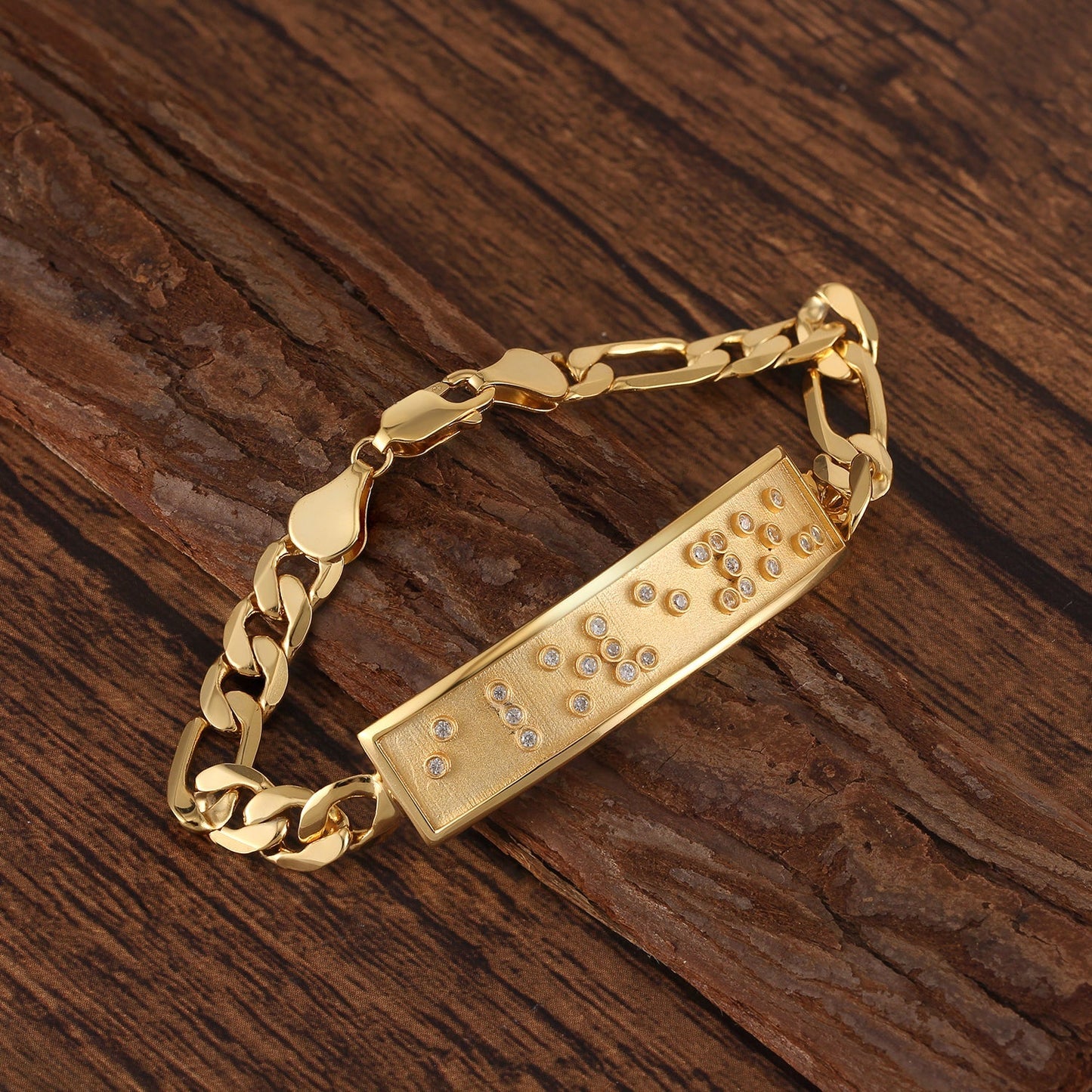 Touchstone I Love You ID Link Bracelet in Gold
