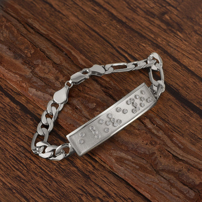 Touchstone I Love You ID Link Bracelet in Silver
