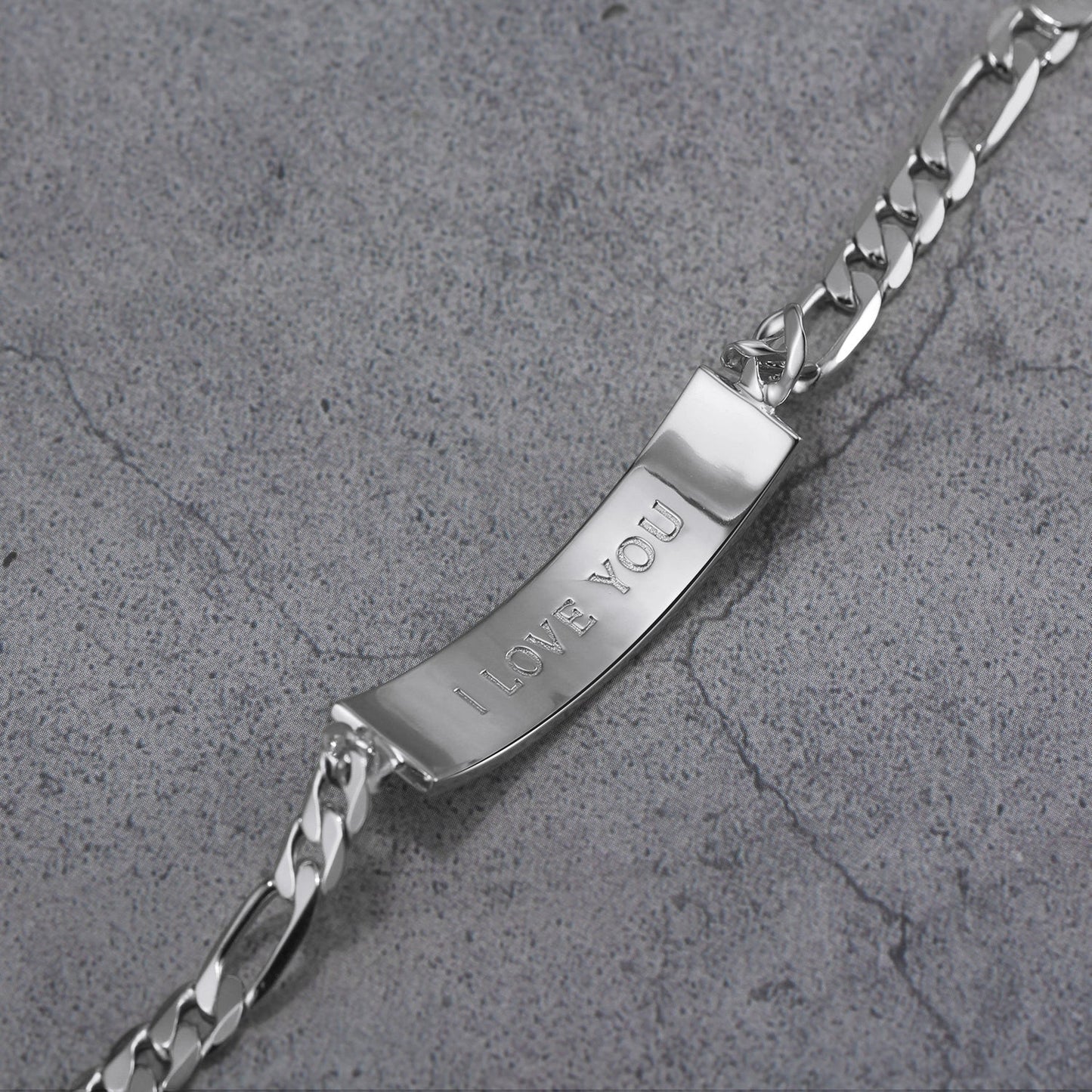 Touchstone I Love You ID Link Bracelet in Silver