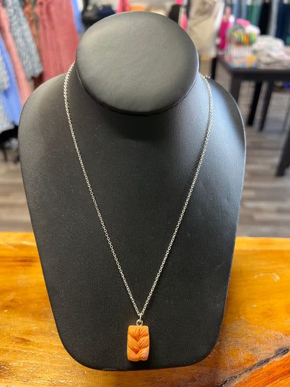 Bread Necklace .925 Sterling Silver chain