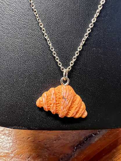 Croissant Charm .925 Sterling Silver Necklace