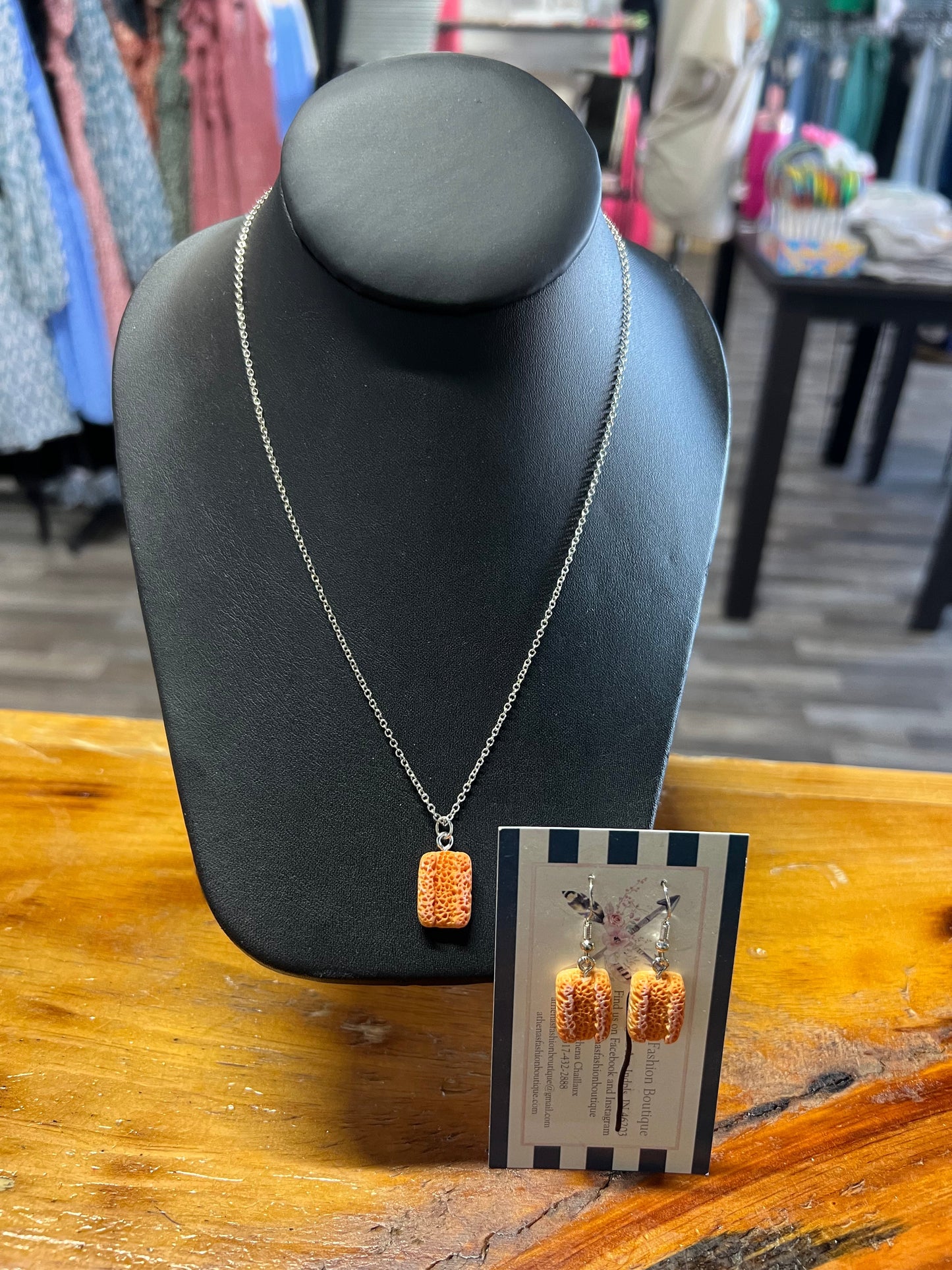 Bread necklace on .925 Sterling Silver Chain
