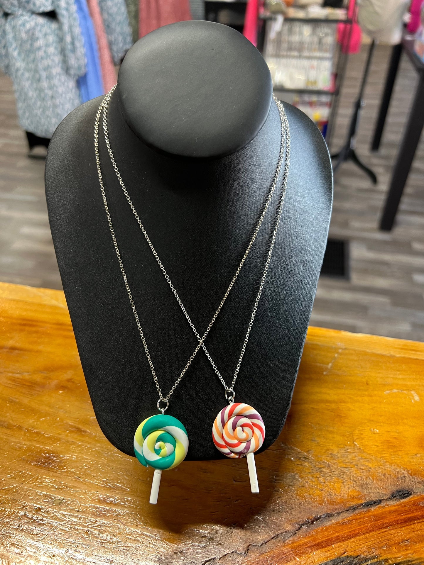 Lollipop Necklace on .925 Sterling Silver Chain
