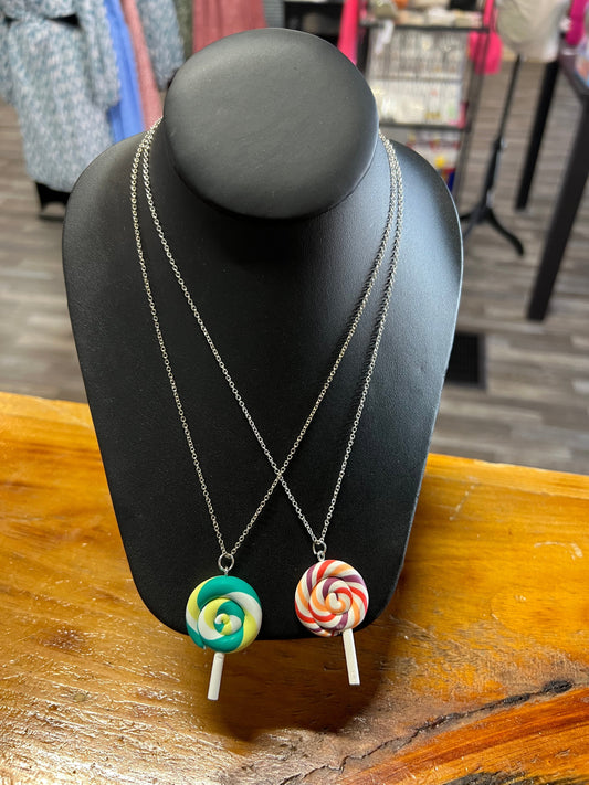 Lollipop Necklace on .925 Sterling Silver Chain
