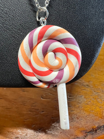 Lollipop Necklace on .925 Sterling Silver Chain