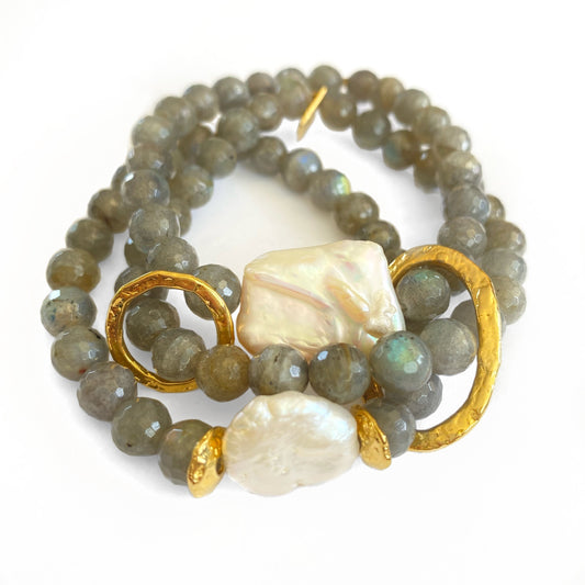 Labradorite Triple Strand