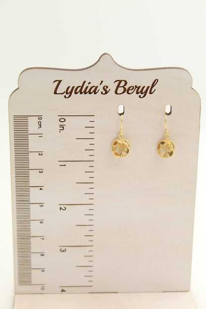 Citrine Cushion Cut Dangle Earrings