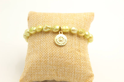 Peridot Pearl Bracelet
