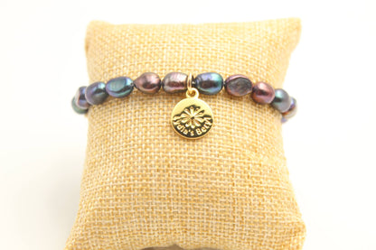 Charcoal Pearl Bracelet