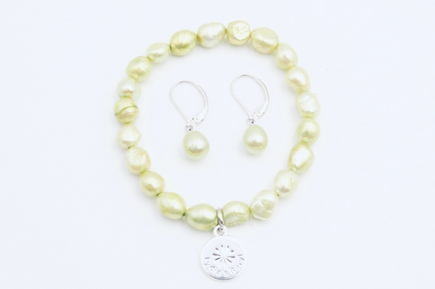 Peridot Pearl Earrings