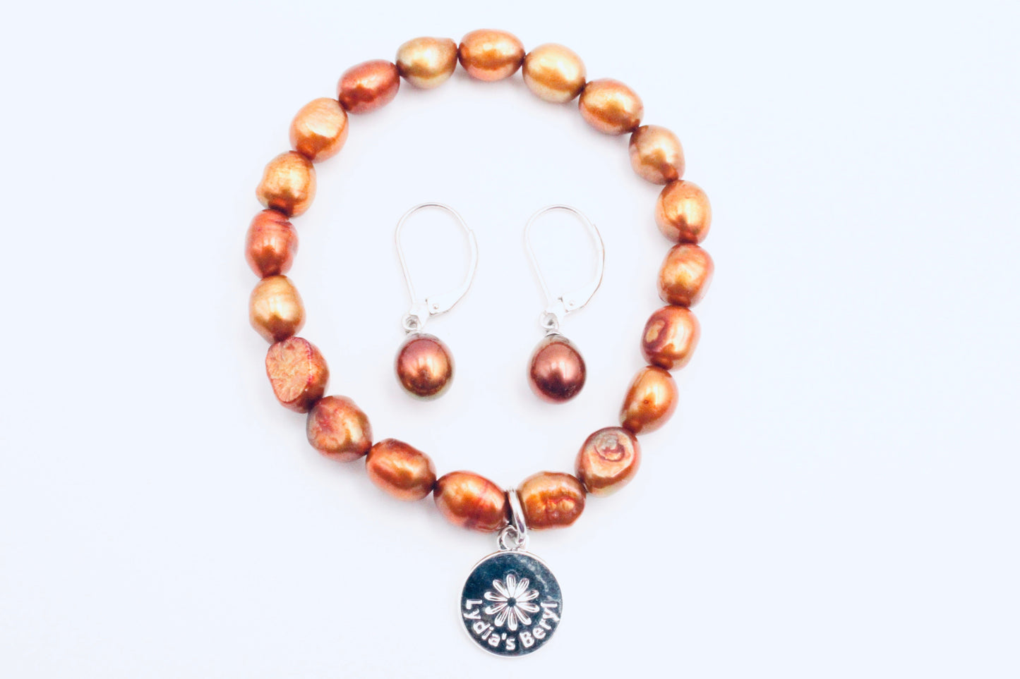 Rust Pearl Earrings