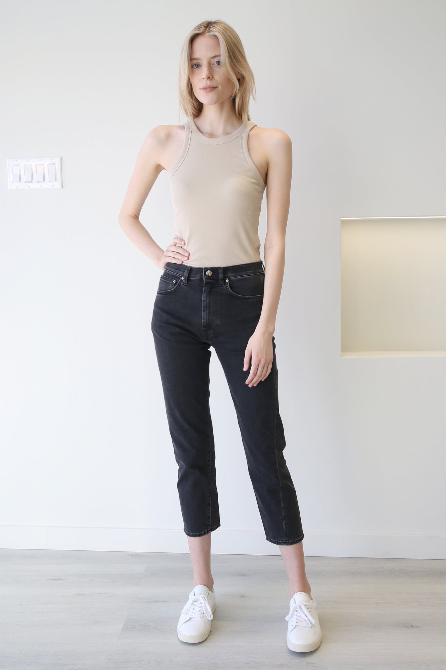 Toteme Curved Rib Tank Butter Milk