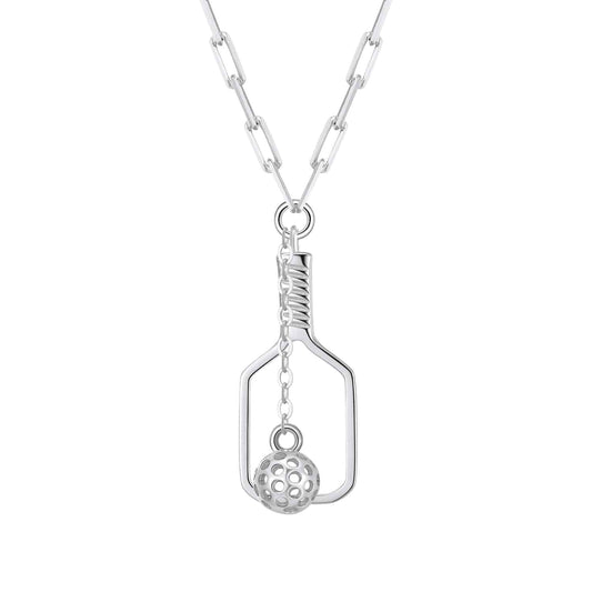 Pickleball The Mini Volley Necklace Silver