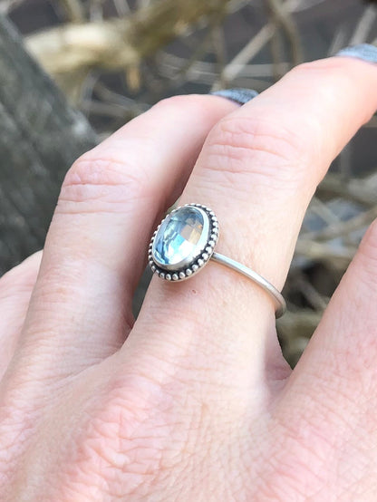 Oval Aquamarine Ring