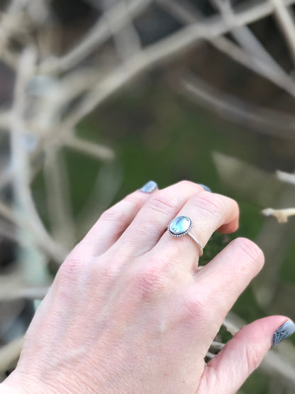 Oval Aquamarine Ring