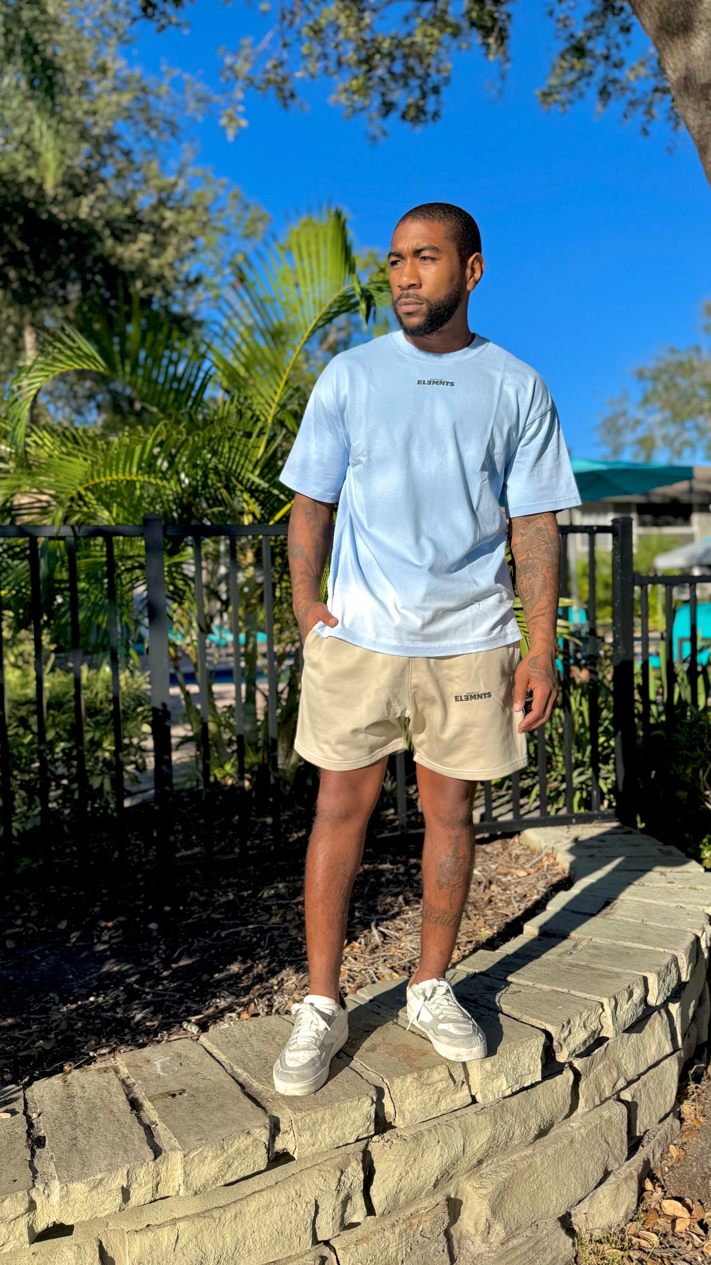 ESSNTIAL ELEMNTS Unisex Vintage Gradient Wash Tee