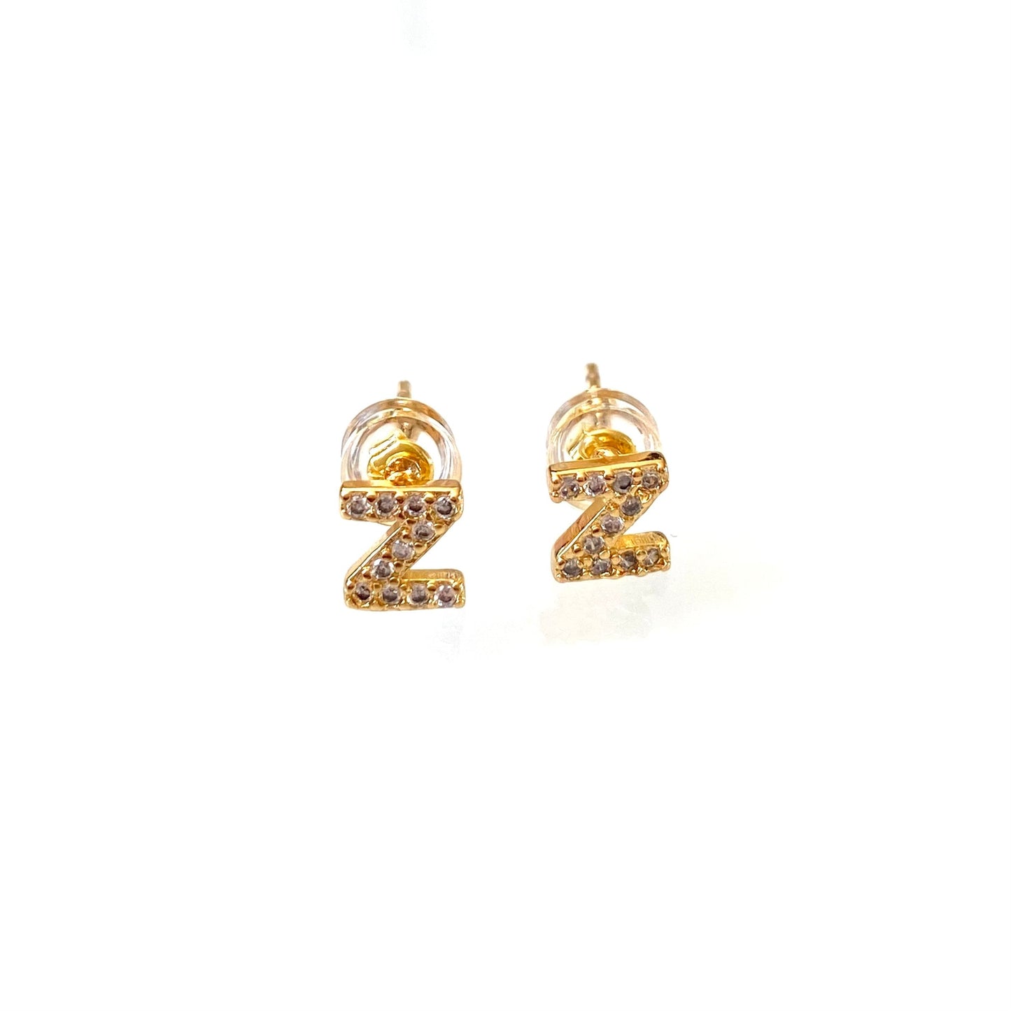 Gold Initial Studs
