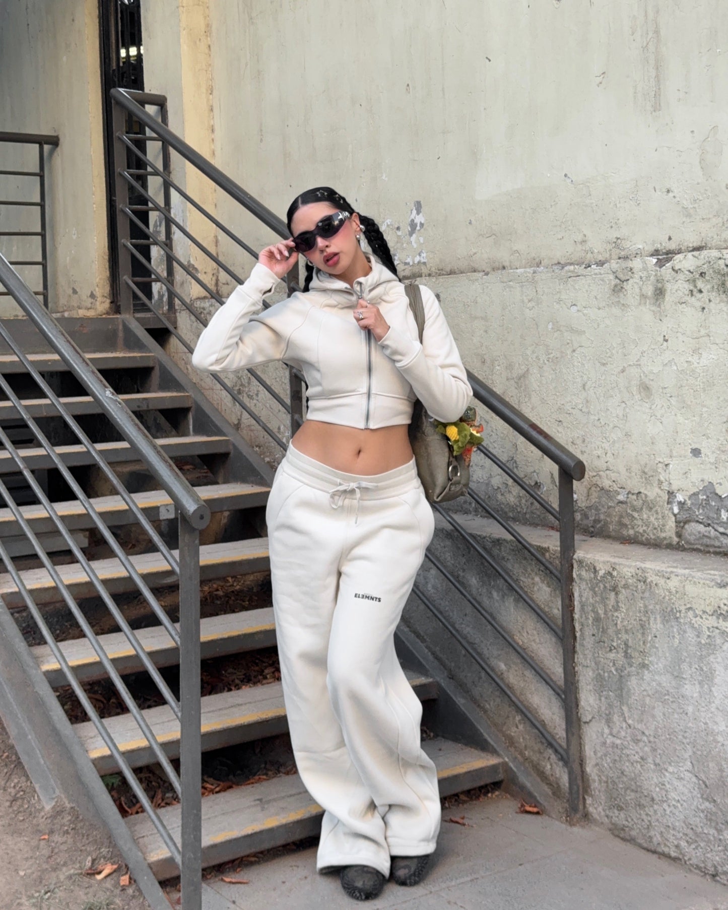 ESSNTIAL ELEMNTS Women's 320G Crop Street Hoodie