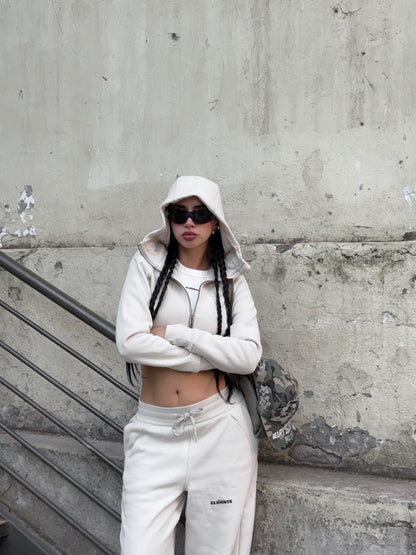 ESSNTIAL ELEMNTS Women's 320G Crop Street Hoodie