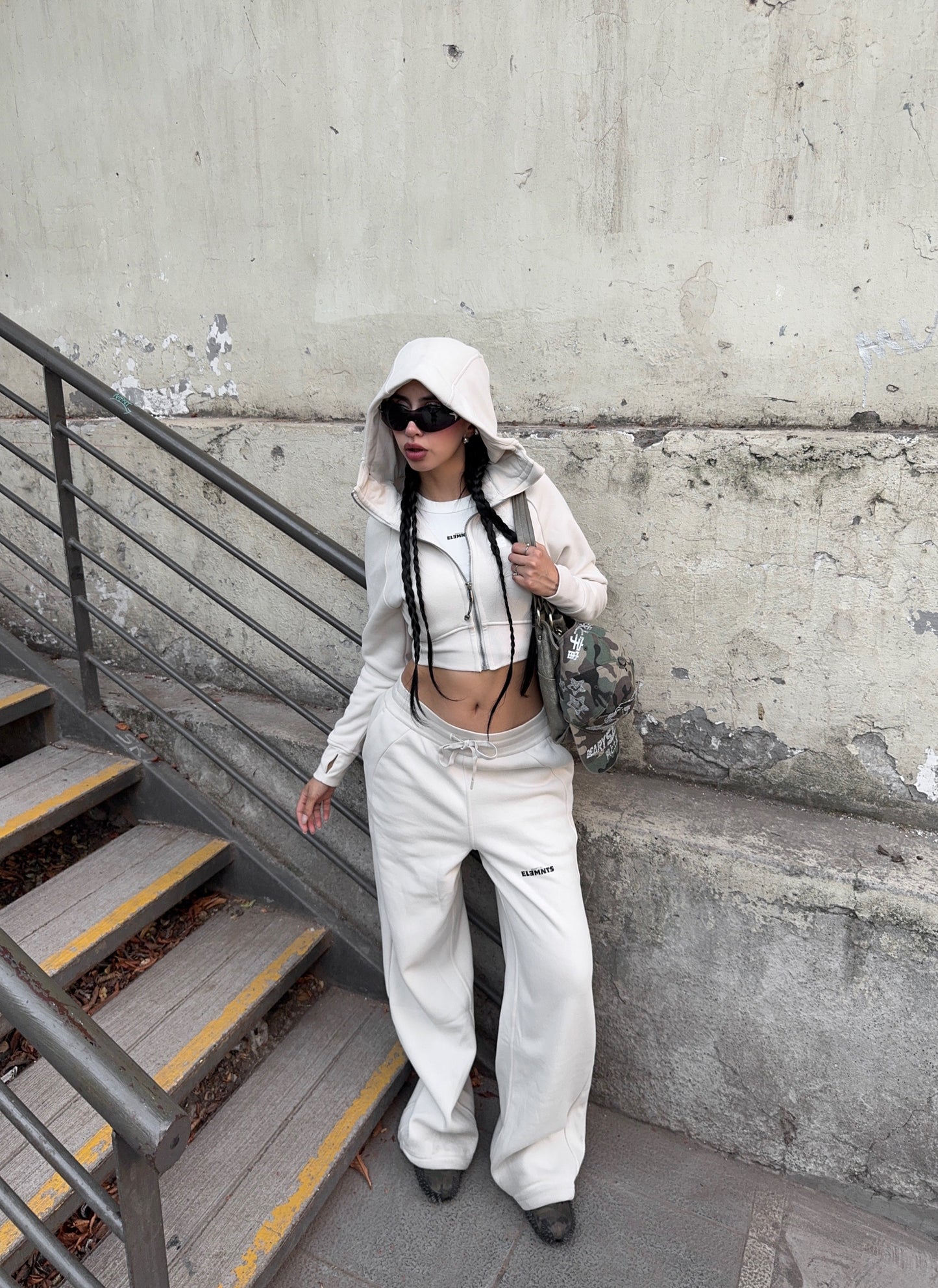 ESSNTIAL ELEMNTS Women's 320G Crop Street Hoodie