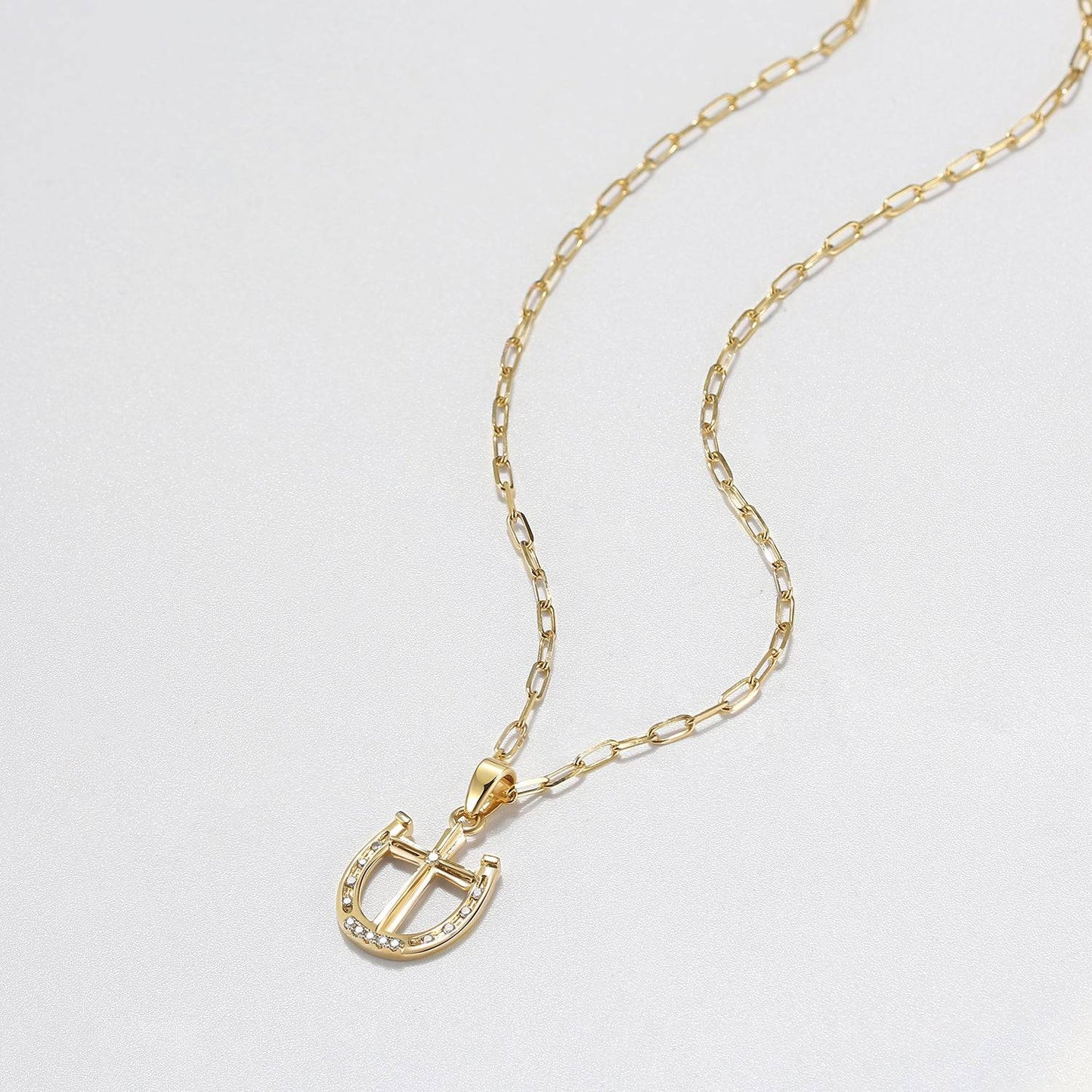 Saints FINE Rider's Prayer Solid Gold & Diamonds Mini Necklace