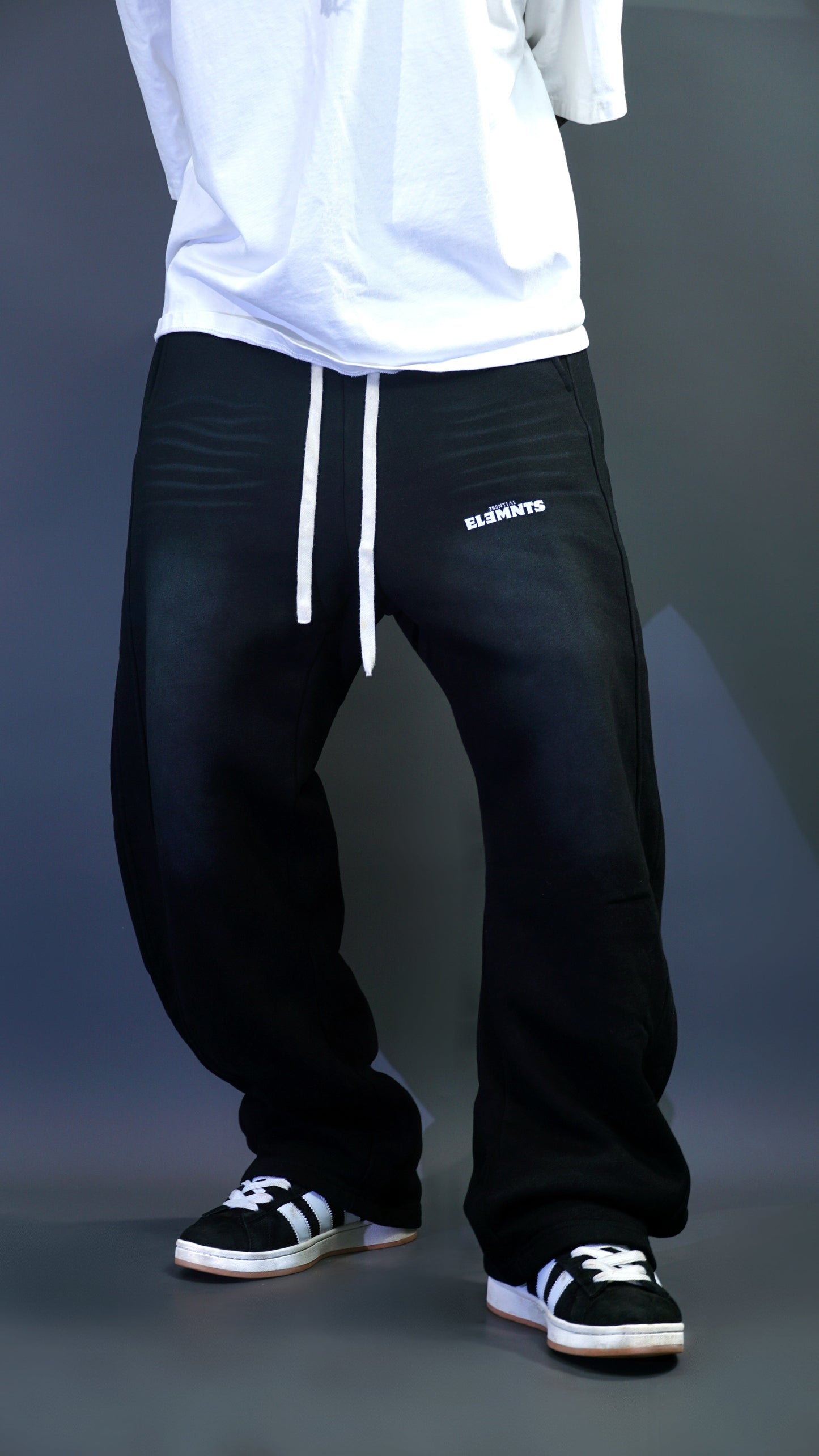 ESSNTIAL ELEMNTS Unisex Faded Curved Blade Sweatpants